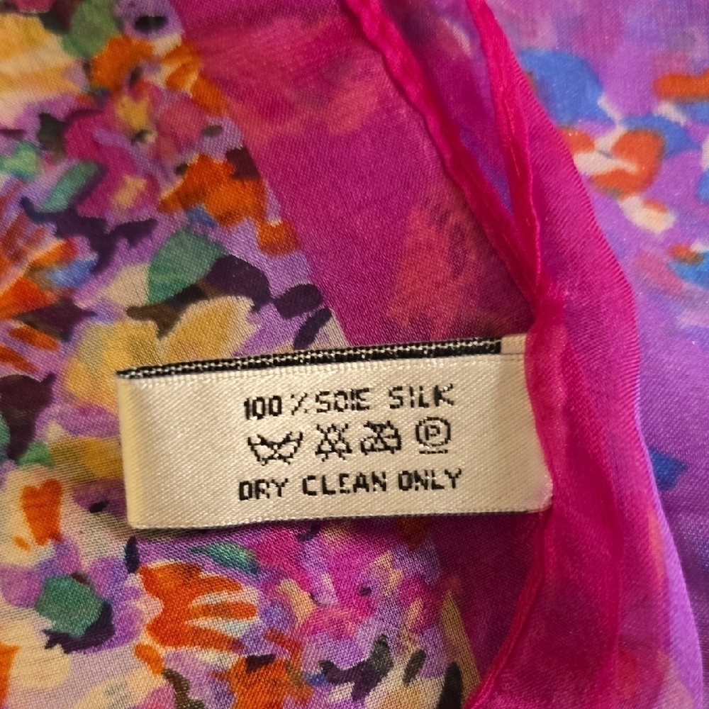 Kenzo Purple Pink Cocktail Scarf - Picture 4 of 12